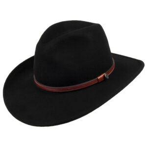 Black Wool Homburg Hat