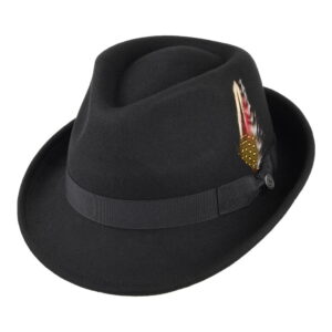 Grey Crushable Wool Felt Trilby Hat