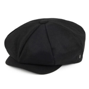 Black Wool Blend Big Apple Cap