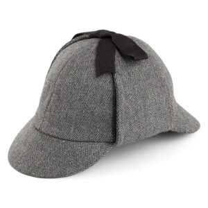 Black Pure Wool Flat Cap