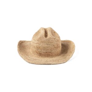 Natural Crochet Raffia Cowboy Hat